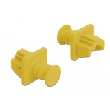 DeLOCK 86511 copertura antipolvere per porta 10 pz RJ-45 giallo, RJ-45, Plastica, Giallo, Commutatore di rete, 18 mm, 21 mm