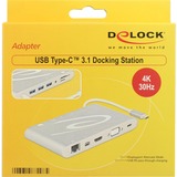 DeLOCK 87298 hub di interfaccia USB 3.2 Gen 1 (3.1 Gen 1) Type-C 1000 Mbit/s Argento argento, USB 3.2 Gen 1 (3.1 Gen 1) Type-C, 3.5mm, HDMI, Mini DisplayPort, RJ-45, USB 3.2 Gen 1 (3.1 Gen 1) Type-A, VGA, MMC, MicroSD (TransFlash), SD, SDHC, SDXC, 1000 Mbit/s, 2560 x 1440 Pixel, Argento