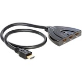 DeLOCK 87619 conmutador de vídeo HDMI, Switch HDMI Nero, HDMI, Nero, 1024 x 768 (XGA),1600 x 1200 (UXGA),1920 x 1080 (HD 1080),640 x 480 (VGA),800 x 600 (SVGA), 0,6 m