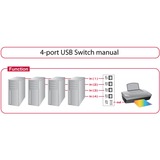 DeLOCK 87634 switch seriali Cablato, Commutatore USB Cablato, 112 x 67 x 29 mm