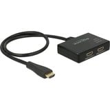 DeLOCK 87700 ripartitore video HDMI 2x HDMI Nero, HDMI, 2x HDMI, Nero, 0,6 m, 3840 x 2160