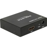 DeLOCK 87701 ripartitore video HDMI 2x HDMI Nero, HDMI, 2x HDMI, Nero, Metallo, 340 MHz, 1 m