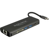 DeLOCK 87721 hub di interfaccia USB 3.2 Gen 1 (3.1 Gen 1) Type-A Nero antracite, USB 3.2 Gen 1 (3.1 Gen 1) Type-A, HDMI, USB 3.2 Gen 1 (3.1 Gen 1) Type-A, USB 3.2 Gen 1 (3.1 Gen 1) Type-C, MMC, SD, SDHC, SDXC, Nero, 0,15 m, USB