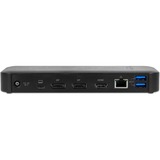 DeLOCK 87746 replicatore di porte e docking station per notebook Cablato Nero Nero, Cablato, 85 W, 3,5 mm, 10,100,1000 Mbit/s, Nero, Kensington