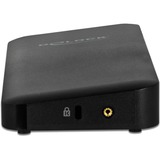 DeLOCK 87746 replicatore di porte e docking station per notebook Cablato Nero Nero, Cablato, 85 W, 3,5 mm, 10,100,1000 Mbit/s, Nero, Kensington