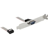 DeLOCK 89108 scheda di interfaccia e adattatore, Staffa slot grigio, Seriale, 0,27 m