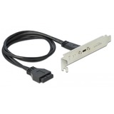 DeLOCK 89937 cavo USB 0,5 m USB 3.2 Gen 1 (3.1 Gen 1) USB C Nero, Acciaio inossidabile, Staffa slot Nero, 0,5 m, USB C, USB 3.2 Gen 1 (3.1 Gen 1), Maschio/Maschio, 5000 Mbit/s, Nero, Acciaio inossidabile