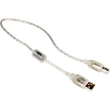 DeLOCK Cable USB 2.0 A-B - 0.5m cavo USB 0,5 m USB A USB B Grigio trasparente, 0,5 m, USB A, USB B, Maschio/Maschio, Grigio