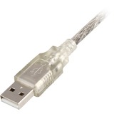 DeLOCK Cable USB 2.0 A-B - 0.5m cavo USB 0,5 m USB A USB B Grigio trasparente, 0,5 m, USB A, USB B, Maschio/Maschio, Grigio