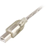 DeLOCK Cable USB 2.0 A-B - 0.5m cavo USB 0,5 m USB A USB B Grigio trasparente, 0,5 m, USB A, USB B, Maschio/Maschio, Grigio