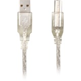 DeLOCK Cable USB 2.0 A-B - 0.5m cavo USB 0,5 m USB A USB B Grigio trasparente, 0,5 m, USB A, USB B, Maschio/Maschio, Grigio