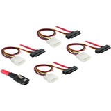 Cable mini SAS 36pin to 4x SAS 29pin cavo SCSI Rosso 0,5 m