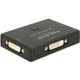 DeLOCK DVI Commutatori video, Switch DVI Nero, DVI, Nero, Plastica, 3840 x 2160 Pixel, 820 mm, 620 mm