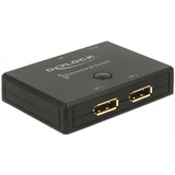 DeLOCK DisplayPort Commutatori video, Interruttore di DisplayPort Nero, DisplayPort, Nero, Plastica, 3840 x 2160 Pixel, 5 V, 820 mm
