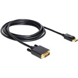 DeLOCK Displayport > DVI 24+1 m/m 3m DVI-D Nero Nero, 3 m, Displayport, DVI-D, Nero, Maschio/Maschio