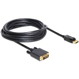 DeLOCK Displayport > DVI 24+1 m/m 5m DVI-D, Adattatore Nero, 5 m, Displayport, DVI-D, Maschio/Maschio