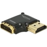 DeLOCK HDMI-A/HDMI-A, F/M, 90° Nero, Adattatore Nero, F/M, 90°, HDMI, HDMI, Femmina, Maschio, Oro, 3840 x 2160 Pixel