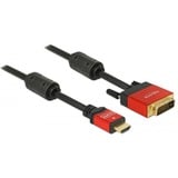 DeLOCK HDMI - DVI Cable 1.8m male / male 1,8 m DVI-D Nero, 1,8 m, HDMI, DVI-D, 5,1 Gbit/s, Maschio/Maschio