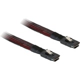 DeLOCK M/M SAS Cable 0,1 m Nero, Rosso rosso/Nero, 0,1 m, SFF 8087, SFF 8087, Maschio/Maschio, Nero, Rosso