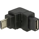DeLOCK USB2.0Micro-B/USB2.0Micro-B Nero, Adattatore Nero, USB 2.0 Micro-B, USB 2.0 Micro-B, Nero