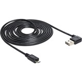 DeLOCK USB 2.0 5m cavo USB USB A Micro-USB B Nero Nero, 5 m, USB A, Micro-USB B, USB 2.0, Maschio/Maschio, Nero