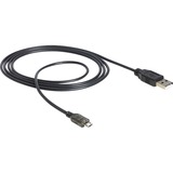 DeLOCK USB 2.0-A - USB micro-B, 1.5m cavo USB 1,5 m USB A Micro-USB B Nero Nero, 1.5m, 1,5 m, USB A, Micro-USB B, USB 2.0, Maschio/Maschio, Nero