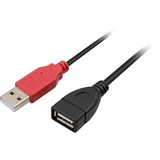 DeLOCK USB data / power cable cavo USB Nero/Rosso