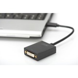 Digitus Adattatore da USB 3.0 a DVI Nero, 1920 x 1080 Pixel, 1080p, Nero, Blister, 45 mm, 17 mm