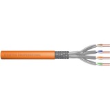 Digitus Cavo di installazione con doppino intrecciato CAT 7 S-FTP, AWG 23/1 arancione , AWG 23/1, 100 m, Cat7, S/FTP (S-STP)