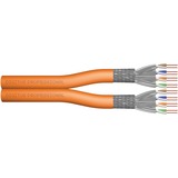 Digitus Cavo di installazione con doppino intrecciato CAT 7 S-FTP, AWG 23/1 arancione , AWG 23/1, 100 m, Cat7, S/FTP (S-STP)