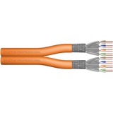 Digitus Cavo di installazione con doppino intrecciato CAT 7 S-FTP, AWG 23/1 arancione , AWG 23/1, 500 m, Cat7, S/FTP (S-STP)