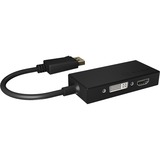 ICY BOX IB-AC1031 DisplayPort DVI-D + VGA (D-Sub) + HDMI Nero Nero, DisplayPort, DVI-D + VGA (D-Sub) + HDMI, Maschio, Femmina, Dritto, 3840 x 2160 Pixel