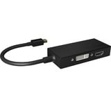 ICY BOX IB-AC1032 Mini DisplayPort DVI-D + VGA (D-Sub) + HDMI Nero, Adattatore Nero, Mini DisplayPort, DVI-D + VGA (D-Sub) + HDMI, Maschio, Femmina, 3840 x 2160 Pixel, 1920 x 1080 (HD 1080), 2048 x 1152, 3840 x 2160