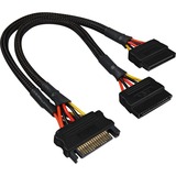 Sharkoon 15Pin SATA > 2x 15Pin SATA, Cavo a Y Nero