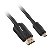 Sharkoon 1.5m, HDMI/Micro HDMI cavo HDMI 1,5 m HDMI tipo A (Standard) HDMI tipo D (Micro) Nero Nero, HDMI/Micro HDMI, 1,5 m, HDMI tipo A (Standard), HDMI tipo D (Micro), 4096 x 2160 Pixel, Compatibilità 3D, Nero