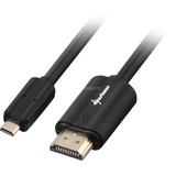 Sharkoon 1.5m, HDMI/Micro HDMI cavo HDMI 1,5 m HDMI tipo A (Standard) HDMI tipo D (Micro) Nero Nero, HDMI/Micro HDMI, 1,5 m, HDMI tipo A (Standard), HDMI tipo D (Micro), 4096 x 2160 Pixel, Compatibilità 3D, Nero