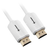 Sharkoon 1m, 2xHDMI cavo HDMI HDMI tipo A (Standard) Bianco bianco, 2xHDMI, 1 m, HDMI tipo A (Standard), HDMI tipo A (Standard), 4096 x 2160 Pixel, Compatibilità 3D, Bianco
