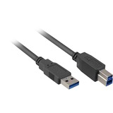 Sharkoon 1m, USB3.0-A/USB3.0-B cavo USB USB 3.2 Gen 1 (3.1 Gen 1) USB A USB B Nero Nero, USB3.0-A/USB3.0-B, 1 m, USB A, USB B, USB 3.2 Gen 1 (3.1 Gen 1), Maschio/Maschio, Nero