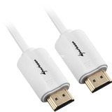 Sharkoon 2m, 2xHDMI cavo HDMI HDMI tipo A (Standard) Bianco bianco, 2xHDMI, 2 m, HDMI tipo A (Standard), HDMI tipo A (Standard), 4096 x 2160 Pixel, Compatibilità 3D, Bianco