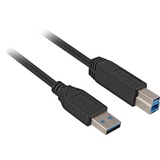 2m, USB3.0-A/USB3.0-B cavo USB USB 3.2 Gen 1 (3.1 Gen 1) USB A USB B Nero