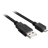 Sharkoon 3m, USB2.0-A/USB2.0 Micro-B cavo USB USB A Micro-USB B Nero Nero, USB2.0-A/USB2.0 Micro-B, 3 m, USB A, Micro-USB B, USB 2.0, Maschio/Maschio, Nero