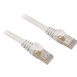 Sharkoon 4044951015054 cavo di rete Grigio 1 m Cat6 S/FTP (S-STP) bianco, 1 m, Cat6, S/FTP (S-STP), RJ-45, RJ-45
