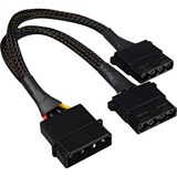 Sharkoon 4Pin 5,25" > 2x 4Pin 5,25", Cavo a Y Nero