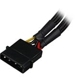 Sharkoon 4Pin 5,25"  > 2x 15Pin SATA, Adattatore Nero