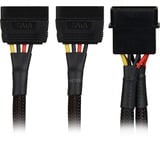 Sharkoon 4Pin 5,25"  > 2x 15Pin SATA, Adattatore Nero