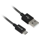 Sharkoon Cavo USB 2.0, connettore USB-A > connettore Micro-USB Nero/grigio