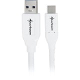 Sharkoon Cavo USB 3.2 Gen 2, connettore USB-A > connettore USB-C bianco