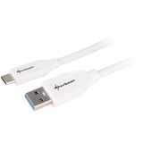 Sharkoon Cavo USB 3.2 Gen 2, connettore USB-A > connettore USB-C bianco