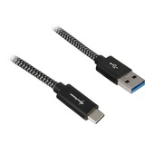 Sharkoon Cavo USB 3.2 Gen 2, connettore USB-A > connettore USB-C Nero/grigio