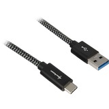 Sharkoon Cavo USB 3.2 Gen 2, connettore USB-A > connettore USB-C Nero/grigio